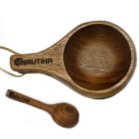 Nautika Baits Kuksa Holztasse mit L&ouml;ffel